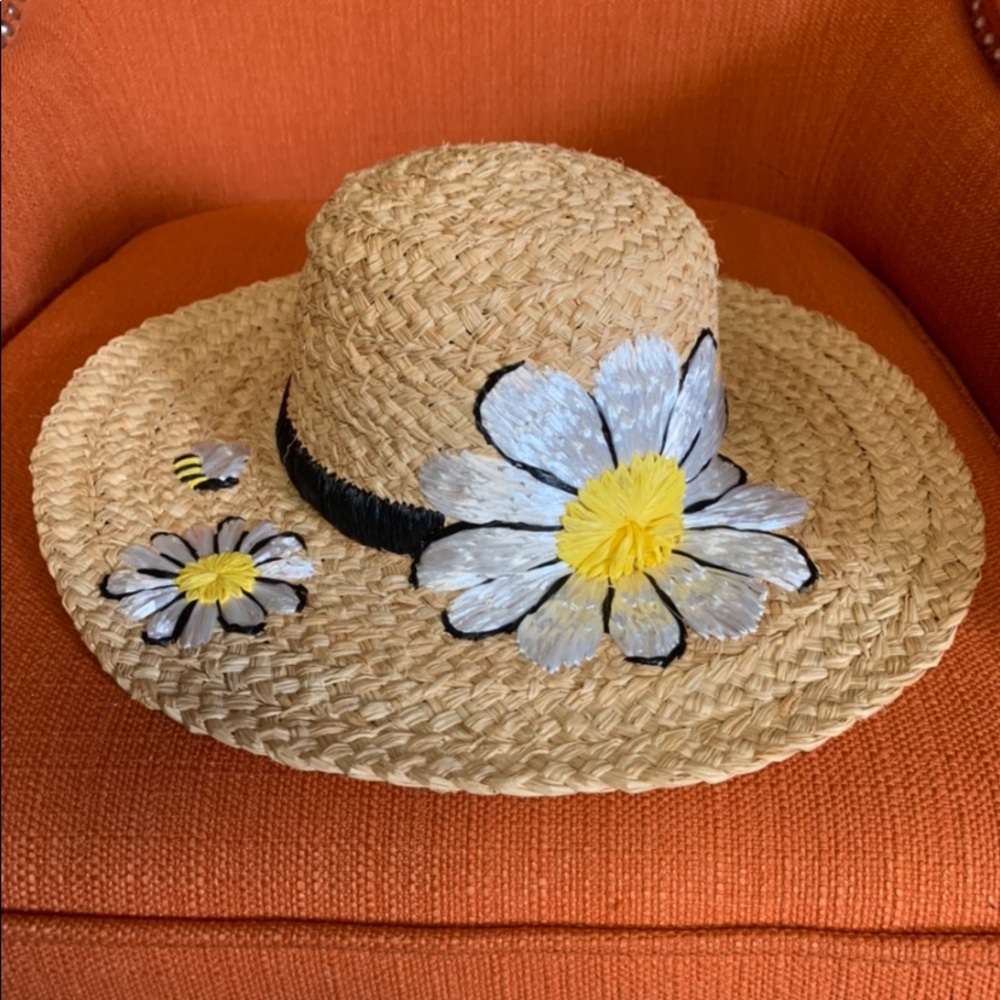 Kate spade bubble bee daisy straw hat